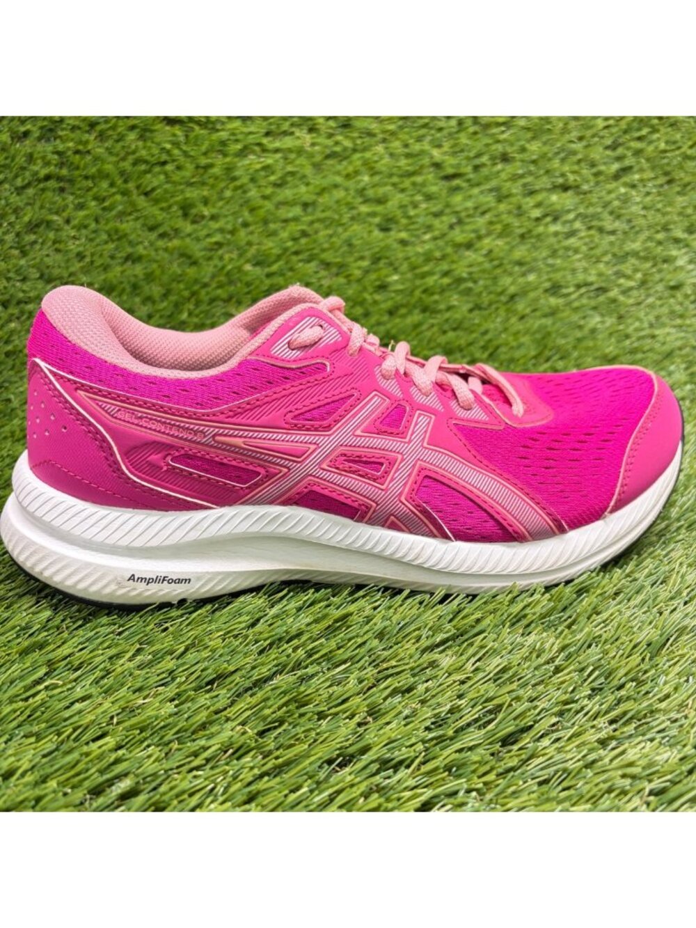 Asics Gel-Contend 8 Womens Size 8 Pink White Athletic Running Shoes Sneakers
